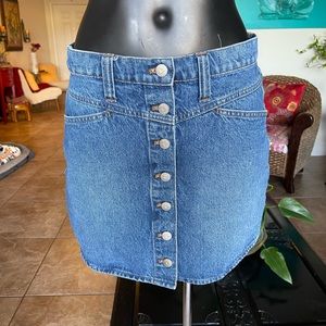 Madewell stretch denim a- line skirt